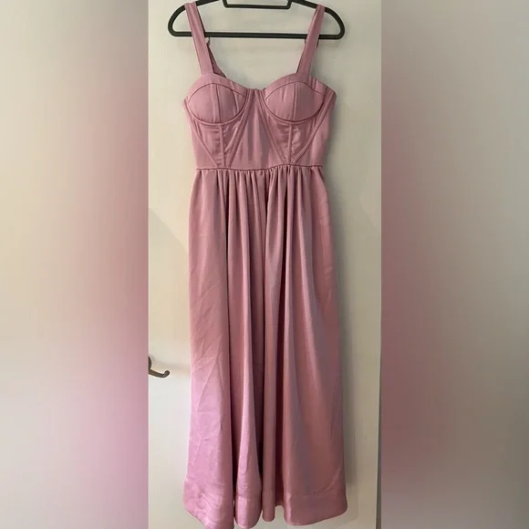 Aureta from Anthropologie Showstopper Midi Pink  Dress Size S - Picture 4 of 16